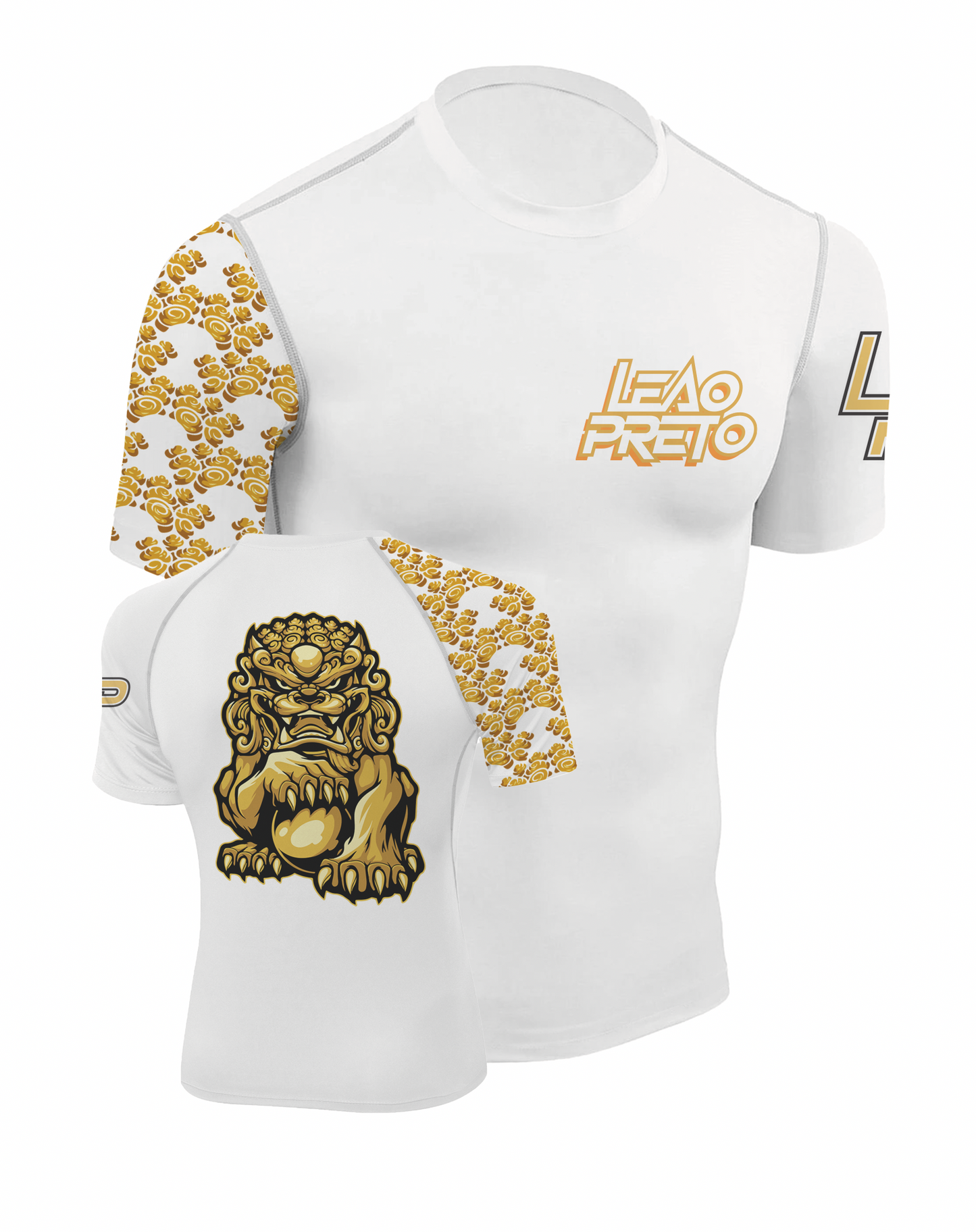 WHITE LEÃO PRETO SHORT SLEEVE RASH GUARD