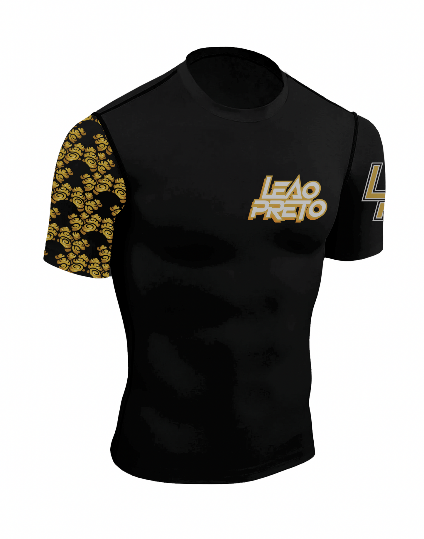 BLACK LEÃO PRETO SHORT SLEEVE RASH GUARD