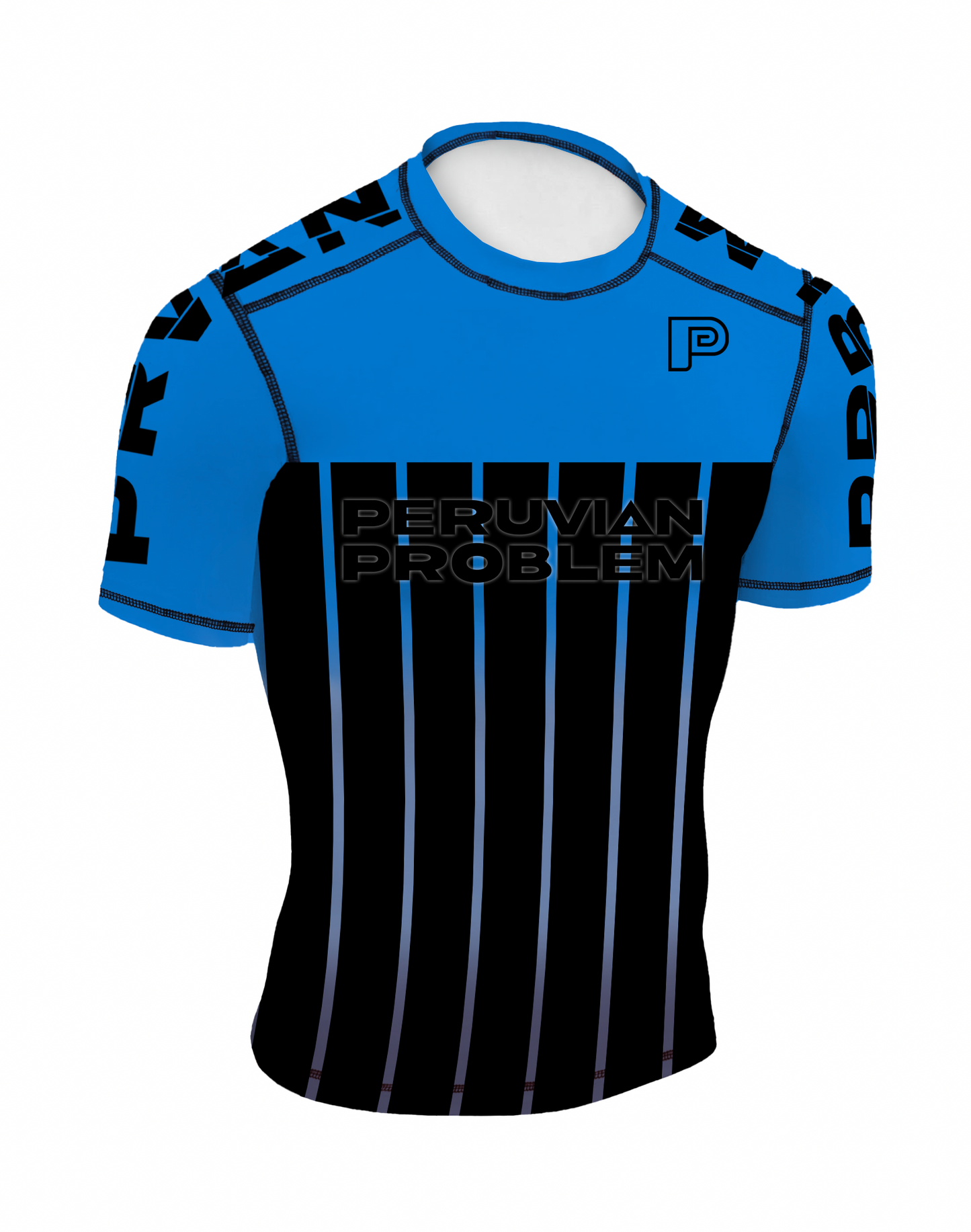 BLUE RANK PERUVIAN PROBLEM RASH GUARD