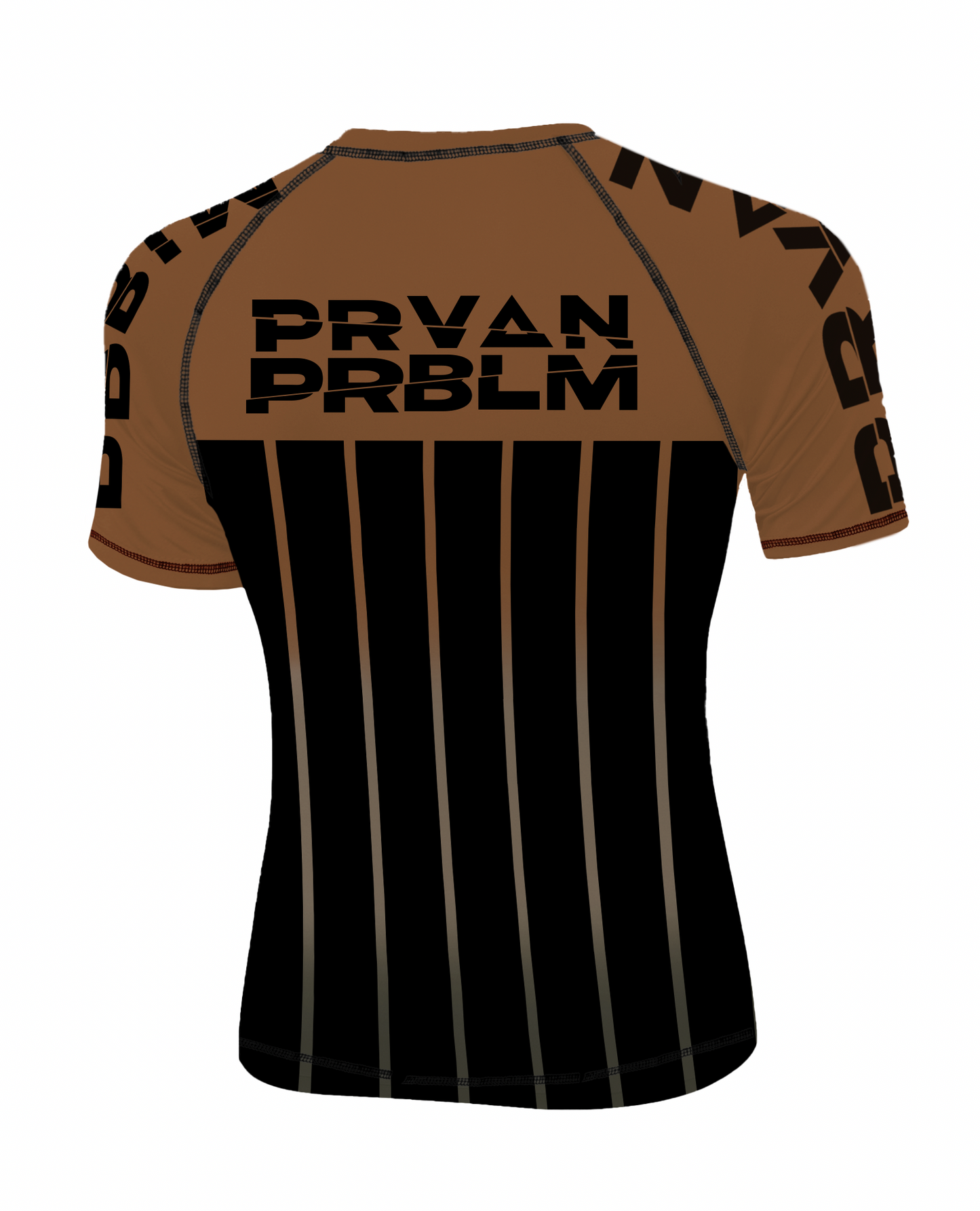 BROWN RANK PERUVIAN PROBLEM RASH GUARD