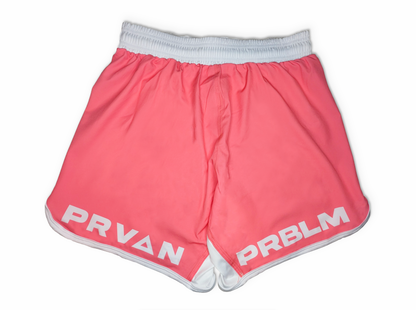 PINK AND WHITE PERUVIAN PROBLEM SHORTS