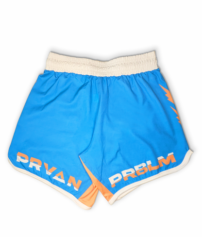 BLUE WITH ORANGE PERUVIAN PROBLEM SHORTS