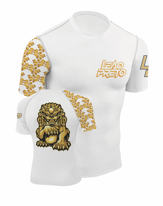 WHITE LEÃO PRETO SHORT SLEEVE RASH GUARD