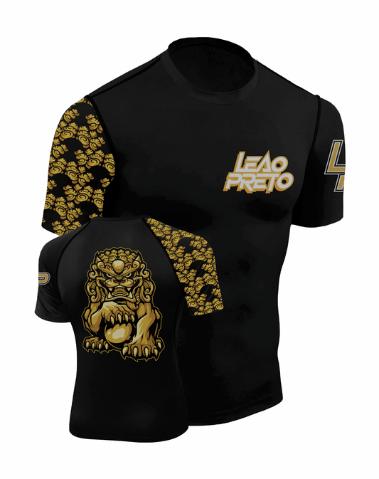 BLACK LEÃO PRETO SHORT SLEEVE RASH GUARD