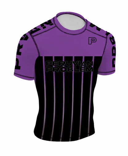 PURPLE RANK PERUVIAN PROBLEM RASH GUARD
