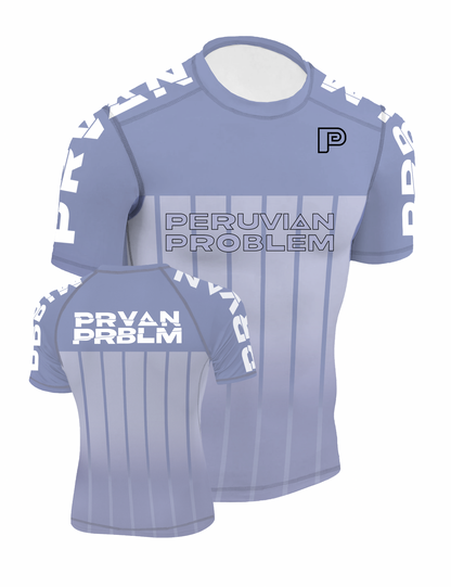 WHITE RANK PERUVIAN PROBLEM RASH GUARD