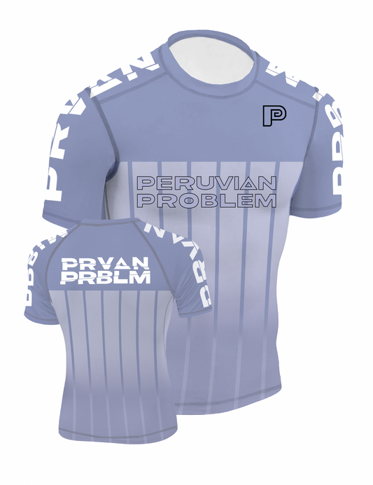 WHITE RANK PERUVIAN PROBLEM RASH GUARD