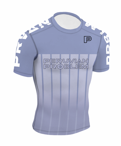 WHITE RANK PERUVIAN PROBLEM RASH GUARD