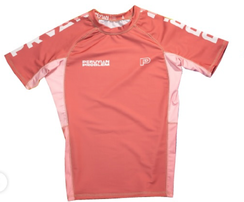 LIMITED EDITION - PINKY CHOKE PERUVIAN PROBLEM SHORT SLEEVE RASH GUARD