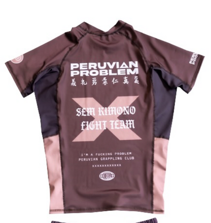 LIMITED EDITION - RANKED 2.0 PERUVIAN PROBLEM SHORT SLEEVE RASH GUARD
