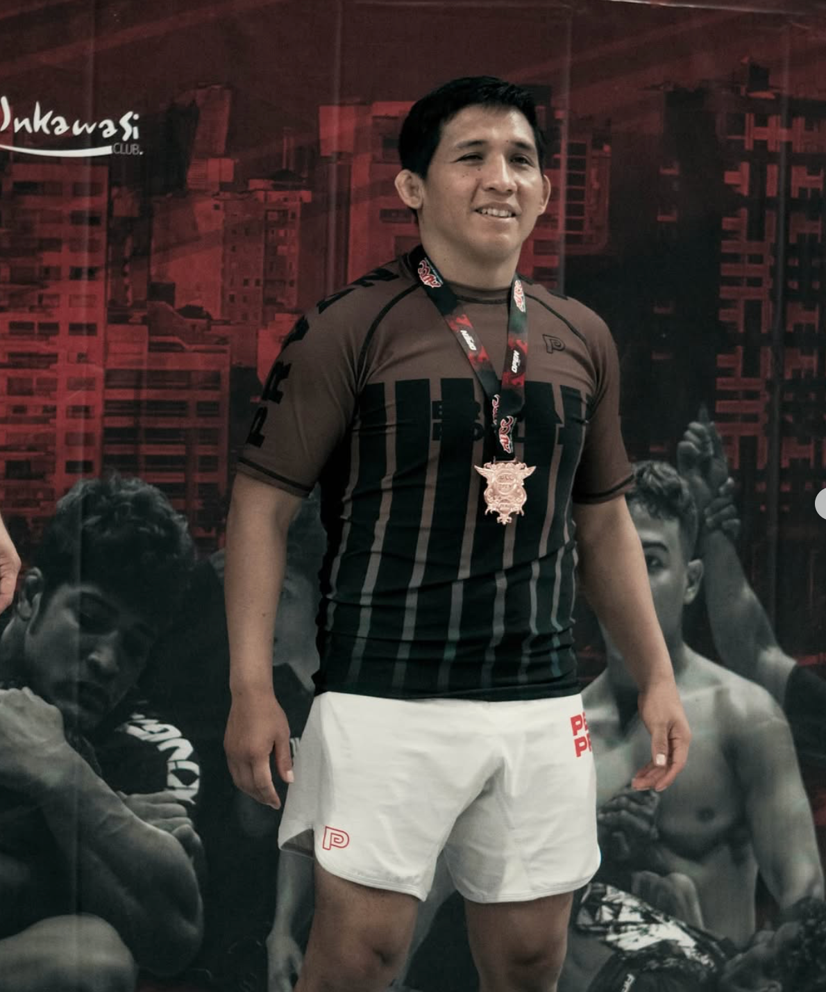 LIMITED EDITION - BROWN RANK PERUVIAN PROBLEM RASH GUARD